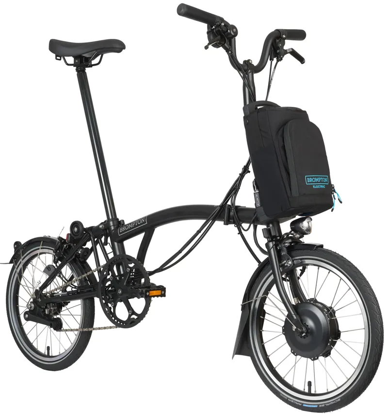 Brompton Electric C Line Explore Folding Bike 2023 in Black-1